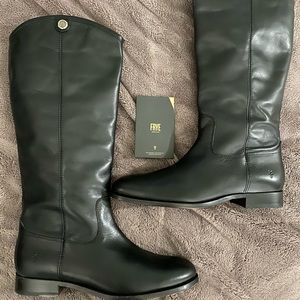 Frye Melissa Button 2 Black Boots